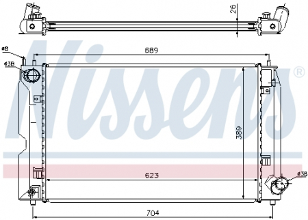 Piese Auto - Radiator apa racire motor TOYOTA AVENSIS, COROLLA, COROLLA VERSO 2.0D intre 2000-2009