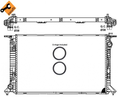 Radiator apa - Radiator apa racire motor potrivit AUDI A4, A5 4.2 2007-2017 - (transmisie automata)