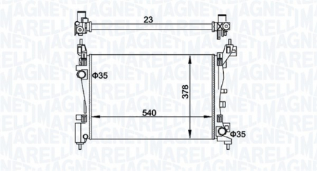 Radiator apa racire motor (transmisie automata/manuala) FIAT FIORINO, GRANDE PUNTO, PUNTO, PUNTO EVO, QUBO 0.9-1.4LPG dupa 2005