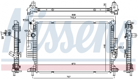 Piese Auto - Radiator apa racire motor (transmisie automata/manuala) FORD C-MAX II, FOCUS III, GRAND C-MAX, KUGA II 1.5/2.0D dupa 2013