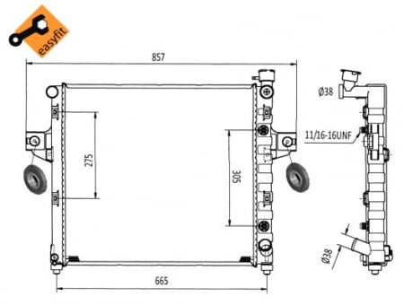 Piese Auto - Radiator apa racire motor (transmisie automata/manuala) JEEP GRAND CHEROKEE II 4.7 intre 1999-2005