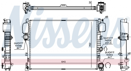 Radiator apa racire motor (transmisie automata) Mercedes Clasa S  (C216), S (W221) 4.0D/4.7/5.5 intre 2005-2013