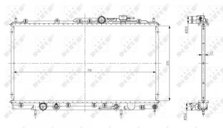 Radiator apa - Radiator apa racire motor potrivit MITSUBISHI GALANT VI 2.4 1999-2004 - (transmisie automata)