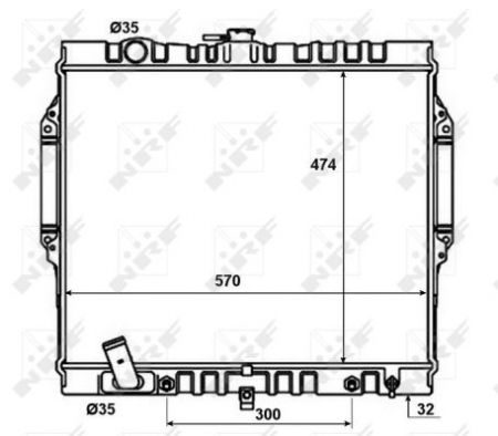 Radiator apa - Radiator apa racire motor potrivit MITSUBISHI PAJERO II 3.5 1994-1999 - (transmisie automata)
