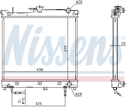 Piese Auto - Radiator apa racire motor (transmisie automata) SUZUKI JIMNY 1.3 dupa 1998