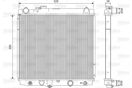 Radiator apa - Radiator apa racire motor potrivit TOYOTA HILUX VI 2.5D 2001-2005 - (transmisie automata)