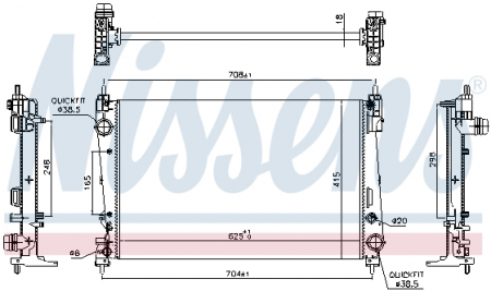 Piese Auto - Radiator apa racire motor (transmisie manuala) ALFA ROMEO MITO; FIAT BRAVO II, GRANDE PUNTO, PUNTO, PUNTO EVO 1.3D-1.4LPG dupa 2005