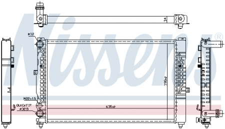 Radiator apa racire motor (transmisie manuala) AUDI A4 1.6/1.8/1.9D intre 1994-2001