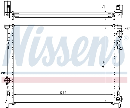 Piese Auto - Radiator apa racire motor (transmisie manuala) CHRYSLER 300 C, 300C; LANCIA THEMA 2.7-6.4 dupa 2004