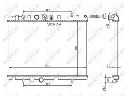 Racire motor - Radiator apa racire motor potrivit CITROEN C2, C2 ENTERPRISE, C3 AIRCROSS II, C3 I, C3 II, C3 III, C3 PICASSO, C4 CACTUS, C-ELYSEE, DS3; PEUGEOT 1007, 2008 I, 207, 207 CC, 207 SW 1.0-2.0 d - (transmis