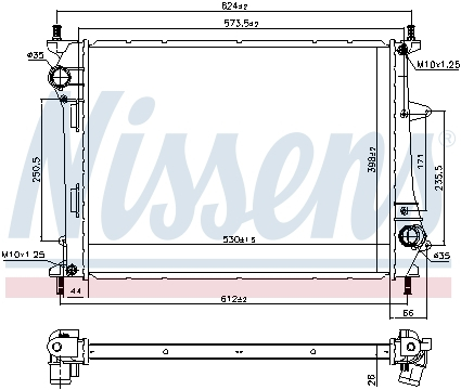 Piese Auto - Radiator apa racire motor (transmisie manuala) FIAT MULTIPLA 1.9D intre 2002-2010