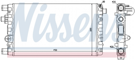 Piese Auto - Radiator apa racire motor (transmisie manuala) FIAT SEICENTO / 600 1.1 intre 1998-2010