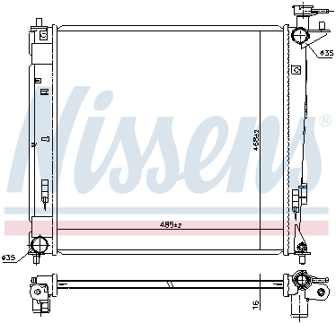 Piese Auto - Radiator apa racire motor (transmisie manuala) HYUNDAI IX35; KIA SPORTAGE 1.7D/2.0D dupa 2010