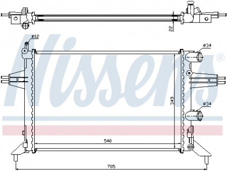 Racire - Radiator apa racire motor (transmisie manuala) OPEL ASTRA G, ASTRA G CLASSIC CARAVAN 1.2/1.4 intre 1998-2009