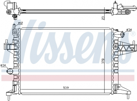 Radiator apa racire motor (transmisie manuala) OPEL COMBO, COMBO TOUR, CORSA C, TIGRA 1.4-1.8 dupa 2000 Racire - Radiator apa racire motor (transmisie manuala) OPEL COMBO, COMBO TOUR, CORSA C, TIGRA 1.4-1.8 dupa 2000