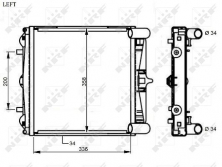 Radiator apa - Radiator apa racire motor potrivit PORSCHE 911, 911 TARGA, BOXSTER 2.5-3.6 1996-2005 - (transmisie manuala)
