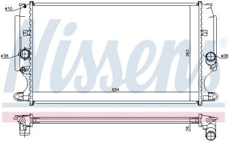 Piese Auto - Radiator apa racire motor (transmisie manuala) TOYOTA AURIS, AVENSIS, COROLLA, VERSO 1.6D/2.0D/2.2D intre 2006-2018