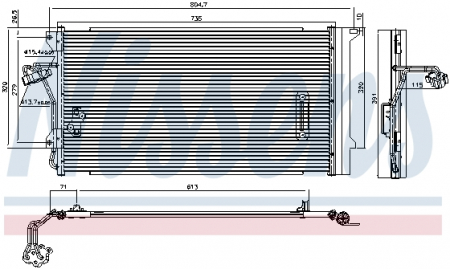 Climatizare - Radiator clima AC cu uscator AUDI Q7; PORSCHE CAYENNE; VW TOUAREG 2.5D-6.0D intre 2002-2015