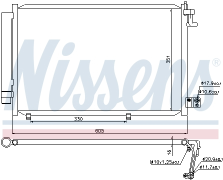 Radiator clima AC cu uscator FORD FIESTA VI 1.25-1.6 dupa 2008