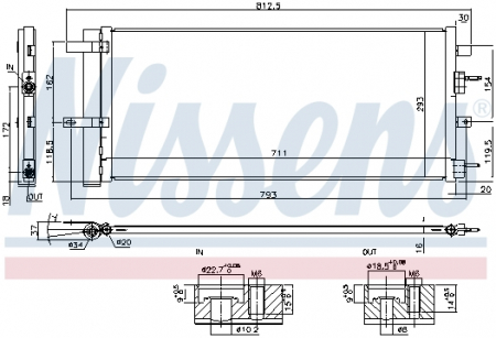 Piese Auto - Radiator clima AC cu uscator FORD GALAXY, MONDEO V, S-MAX; FORD USA EDGE 1.0-2.0H dupa 2014