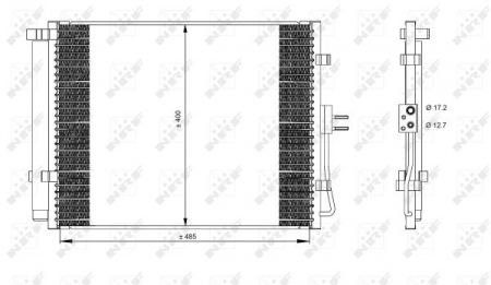 Radiator clima AC cu uscator KIA SOUL 1.6/1.6D/1.6LPG dupa 2009