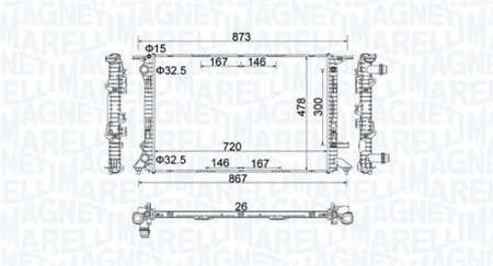 Radiator motor (Automat/Manual) potrivit AUDI A4 ALLROAD B8, A4 B8, A4 B9, A5, Q5; PORSCHE MACAN 1.8-3.0D [1]