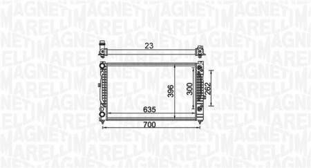 Radiator apa - Radiator motor (Automat/Manual) potrivit AUDI A4 B5, A6 C5; SKODA SUPERB I; VW PASSAT B5, PASSAT B5.5 1.6-2.5D
