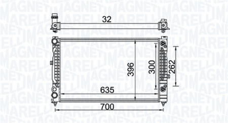 Radiator motor (Automat/Manual) potrivit AUDI A4 B5, A6 C5; SKODA SUPERB I; VW PASSAT B5, PASSAT B5.5 1.6-2.5D [1]
