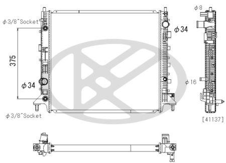 Radiator motor potrivit CHEVROLET CAMARO 6.2 dupa 2015 (automat/manual) [1]
