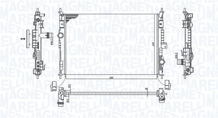 Radiator apa - Radiator motor potrivit DS DS 4 II, DS 7; CITROEN BERLINGO, BERLINGO/MINIVAN, C4 GRAND PICASSO II, C4 PICASSO II, C4 SPACETOURER, C5 AIRCROSS, C5 X 1.2-Electric dupa 2013 (automat/manual)