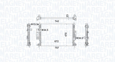 Radiator apa - Radiator motor (Automat/Manual) potrivit FORD C-MAX II, FOCUS III, FOCUS III/KOMBI, GRAND C-MAX, KUGA II 1.5/2.0D