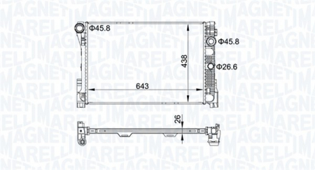 Radiator apa - Radiator motor (Automat/Manual) potrivit MERCEDES C (C204), C T-MODEL (S204), C (W204) 1.6-3.5