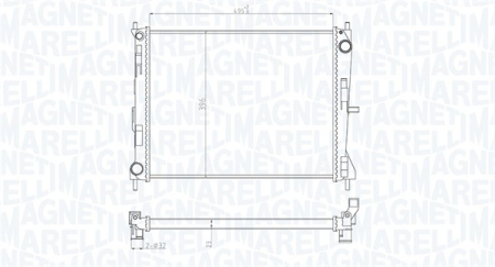 Radiator apa - Radiator motor potrivit NISSAN MICRA III; RENAULT CLIO III, CLIO III/HATCHBACK, MODUS 1.2-1.5D dupa 2003 (automat/manual)