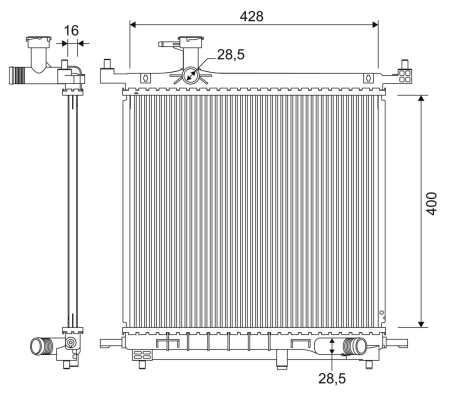 Radiator motor potrivit NISSAN MICRA IV 1.2 2010-2015 (automat/manual) [1]