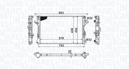 Radiator motor (Automat/Manual) potrivit RENAULT ESPACE IV, LAGUNA II 1.9D/2.0D/2.2D [2]