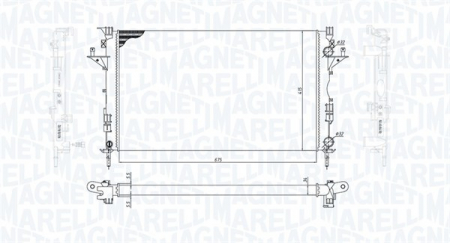 Radiator apa - Radiator motor (Automat/Manual) potrivit RENAULT ESPACE IV, LAGUNA II, VEL SATIS 1.6-2.2D