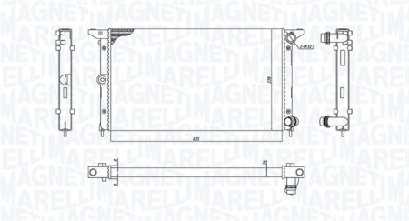 Radiator apa - Radiator motor potrivit FORD GALAXY I; SEAT ALHAMBRA; VW SHARAN 1.8-2.0LPG 1995-2010 (automat)