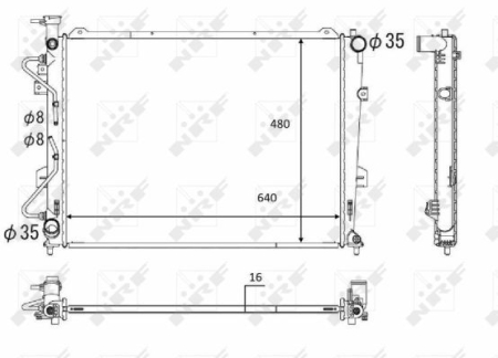 Radiator motor potrivit KIA CARENS III 2.0 2006-2013 (automat) [1]