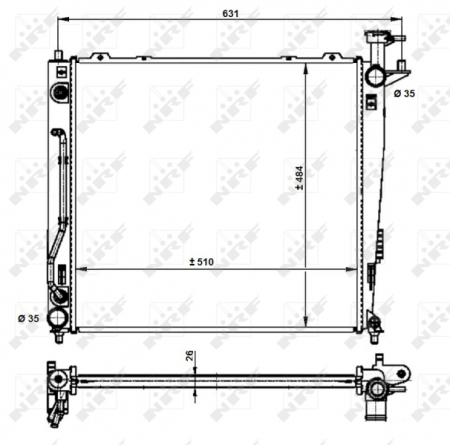 Radiator apa - Radiator motor potrivit KIA SORENTO II 2.2D pana in 2015 - (Automat)
