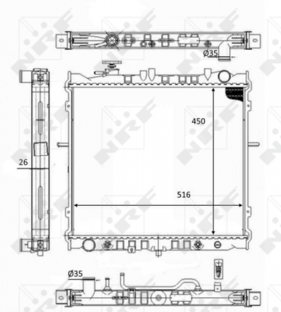 Radiator apa - Radiator motor (Automat) potrivit KIA SPORTAGE 2.0