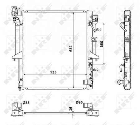 Radiator apa - Radiator motor (Automat) potrivit MITSUBISHI L200 / TRITON 2.5D