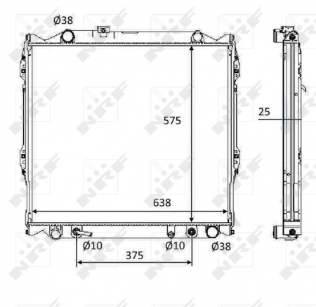 Radiator apa - Radiator motor potrivit TOYOTA LAND CRUISER 90 3.0D/3.4 pana in 2002 - (Automat)