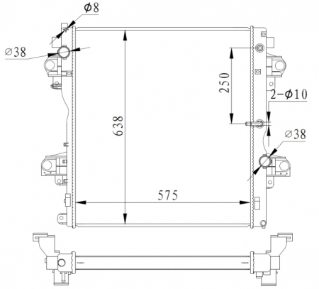 Radiator apa - Radiator motor (Automat) potrivit TOYOTA LAND CRUISER, LAND CRUISER PRADO 3.0D