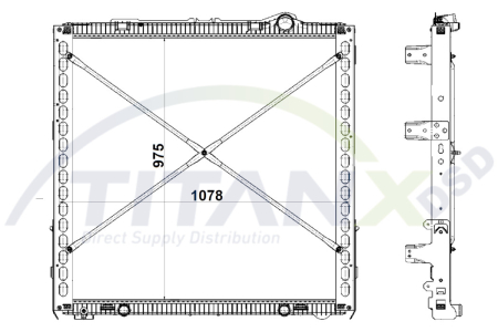 Radiator motor EURO 6 potrivit DAF XF 106, XG, XG+ MX-11320-MX-13390 dupa 2012 (cu carcasa) [1]