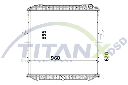 Radiator motor EURO 6 potrivit MERCEDES ACTROS, ACTROS MP4 / MP5, ANTOS, AROCS 471.943-OM936.916 dupa 1996 (cu carcasa) [1]
