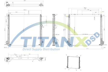 Radiator motor EURO 6 potrivit SCANIA G II, L, P II, R II, S DC07.108-OC13.101 dupa 2016 (cu carcasa, inalt) [1]