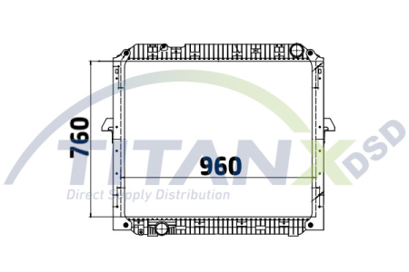 Radiator motor EURO 6 potrivit MERCEDES ACTROS MP4 / MP5, ANTOS, AROCS 471.943-OM936.916 dupa 2011 (cu carcasa, inaltime: 760mm) [1]