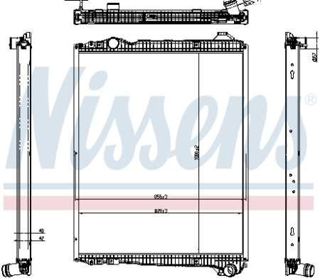 Radiator motor EURO 6 potrivit SCANIA G II, L, P II, R II, S DC07.108-OC13.104 dupa 2016 (cu carcasa, mediu) [1]