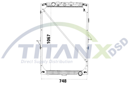 Radiator motor potrivit DAF XF 105 MX300/MX340/MX375 dupa 2005 (cu carcasa) [1]