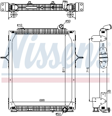 Radiator motor potrivit RVI D, PREMIUM 2 DTI11-122HH-DXi7 dupa 2005 (cu carcasa) [1]